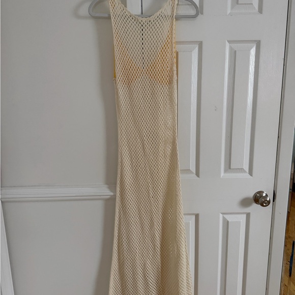 Pitusa CROCHET COLORBLOCK SIREN DRESS Yellow Resort Beach Vacation - Picture 7 of 7